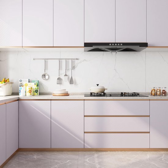 Unyqoos® Folie voor meubels in zachte lila tint met zelfklevende functie voor veelzijdig gebruik