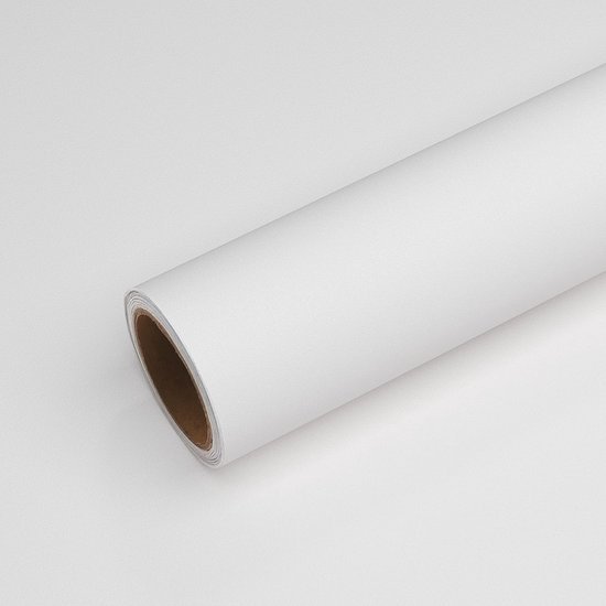 Unyqoos® Kleeffolie voor Meubels en Wanden - Witte Matte Zelfklevende Decoratieve Folie 40cm x 300cm