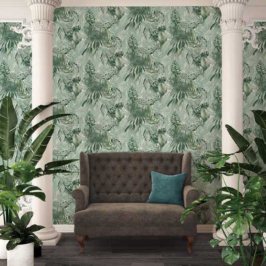 550x550-18138.jpg Unyqoos® Stijlvol wit vliesbehang met bloemenpatroon voor elke ruimte in huis