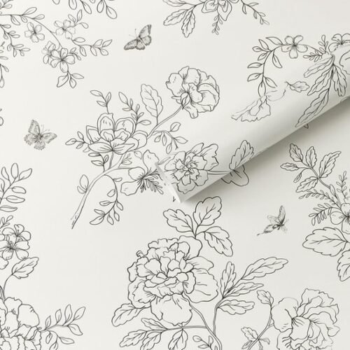 Unyqoos® Decoratieve zelfklevende bloemenbehangfolie voor meubels en muren 44 cm x 10 m