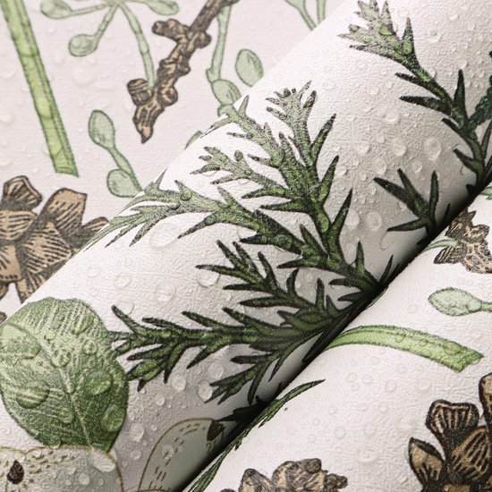 Unyqoos® Waterbestendige botanische meubelfolie met groene bladeren voor diverse oppervlakken