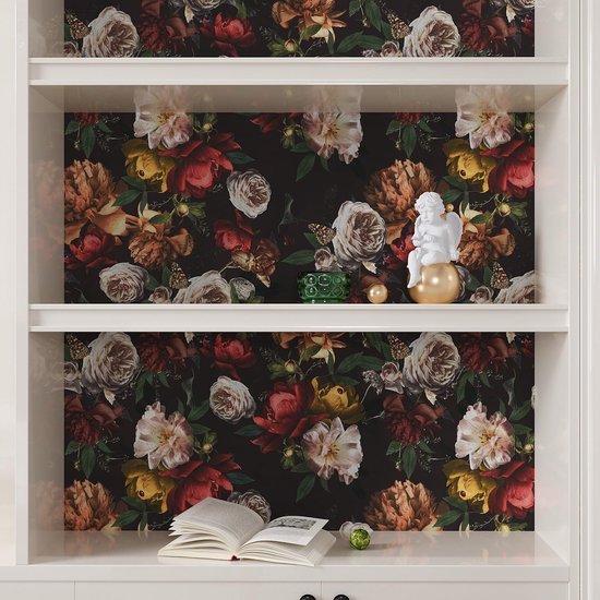 550x550-18205.jpg Unyqoos® Zelfklevend bloemenbehang met vintage bloemmotief voor elke kamer