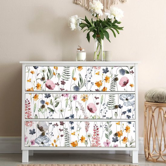 550x550-18217.jpg Unyqoos® Zelfklevend aquarel bloemenbehang voor sfeervolle muurdecoratie in huis