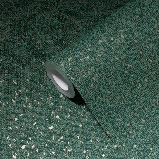 Unyqoos® Luxueus Donkergroen Goudkleurig Vliesbehang met Glanseffect voor Diverse Ruimtes