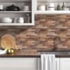 Unyqoos® Zelfklevend Bruin Houtlook Behang voor Meubelrenovatie en Interieurdecoratie (44 x 300 cm)