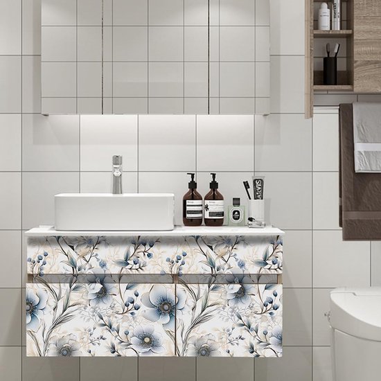 Unyqoos® Decoratieve zelfklevende vinyl behangrol met bloemenpatroon voor elke ruimte