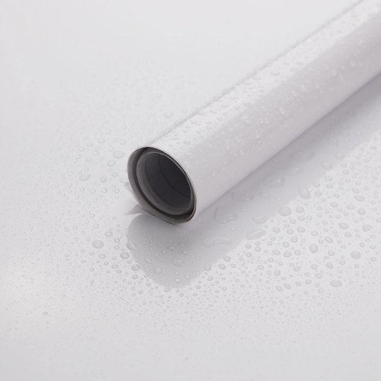 Unyqoos® Zelfklevende Hoogglans Witte Meubelfolie voor Diverse Oppervlakken 30 x 200 cm