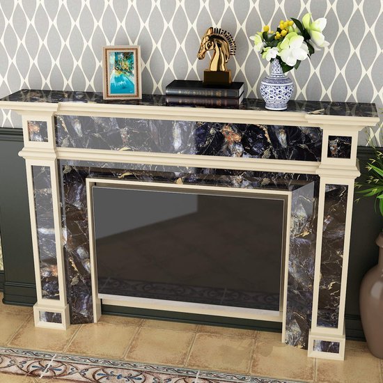 Unyqoos® Waterdichte marmerlook plakfolie zwart goud blauw voor keuken en meubels