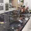 Unyqoos® Waterdichte marmerlook plakfolie zwart goud blauw voor keuken en meubels