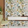 550x550-18337.jpg Unyqoos® Zelfklevend behang met bloemmotief en blauwe vogels voor elke kamer