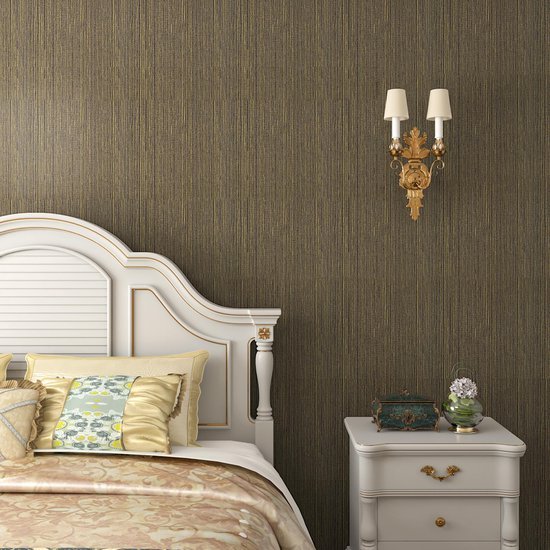 Unyqoos® Zelfklevende vinyl wandbekleding met linnen look voor interieurdecoratie