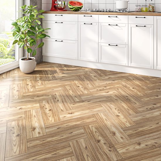 550x550-18386.jpg Unyqoos® Waterdichte zelfklevende vinylvloer met houtlook voor elke ruimte 90x15cm