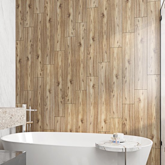 550x550-18389.jpg Unyqoos® Waterdichte zelfklevende vinylvloer met houtlook voor elke ruimte 90x15cm