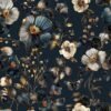 550x550-18412.jpg Unyqoos® Vintage Zelfklevend Behang met Blauw Gouden Bloemenpatroon voor Interieurdecoratie 44,5 x 200 cm