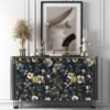 550x550-18415.jpg Unyqoos® Vintage Zelfklevend Behang met Blauw Gouden Bloemenpatroon voor Interieurdecoratie 44,5 x 200 cm