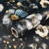 550x550-18418.jpg Unyqoos® Vintage Zelfklevend Behang met Blauw Gouden Bloemenpatroon voor Interieurdecoratie 44,5 x 200 cm
