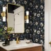 550x550-18420.jpg Unyqoos® Vintage Zelfklevend Behang met Blauw Gouden Bloemenpatroon voor Interieurdecoratie 44,5 x 200 cm