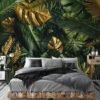 Unyqoos® Modern fotobehang met tropische Monstera bladeren voor woonkamer of slaapkamer