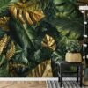 Unyqoos® Modern fotobehang met tropische Monstera bladeren voor woonkamer of slaapkamer