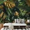 Unyqoos® Modern fotobehang met tropische Monstera bladeren voor woonkamer of slaapkamer