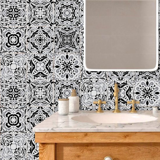 550x550-18450.jpg Unyqoos® Set van 18 decoratieve mozaïek tegelstickers voor keuken en badkamer