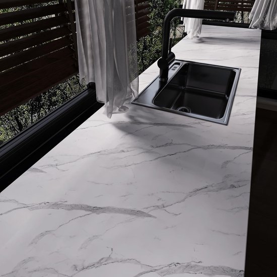 550x550-18464.jpg Unyqoos® Extra breed marmerlook behang met zelfklevende steenstructuur voor diverse ruimtes