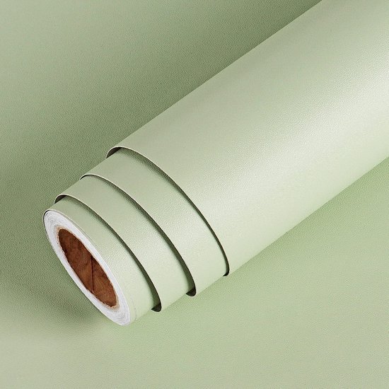 Unyqoos® Veelzijdige Zelfklevende Lichtgroene Folie voor Meubels en Muren in Huis, 40 x 200 cm