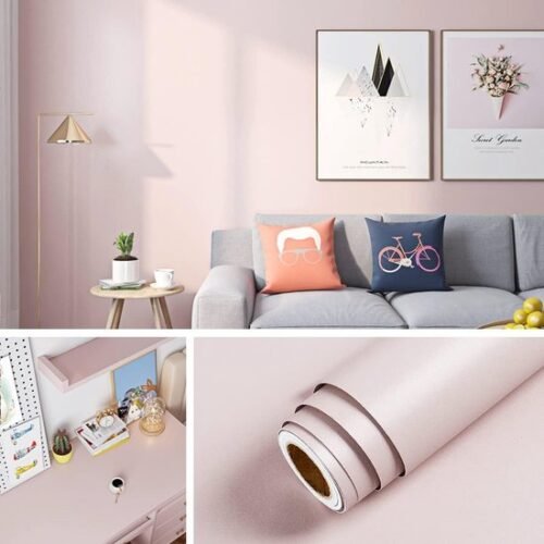 550x550-18549.jpg Unyqoos® Zelfklevende decoratieve meubelfolie in lichtroze voor veelzijdig gebruik 40 cm x 200 cm