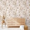 550x550-18564.jpg Unyqoos® Vintage bloemenbehang beige met bladeren voor elegante interieurdecoratie