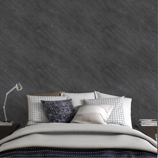 Unyqoos® Zelfklevende grijze betonlook folie voor meubels en keuken 40x300 cm