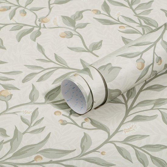 Unyqoos® Waterdichte Plakfolie met Groene Bladeren voor Meubel- en Interieurdecoratie, 41 x 300 cm