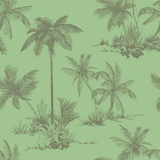 Unyqoos® Tropisch Lichtgroen Zelfklevend Behang met Palmmotief voor Interieurdecoratie