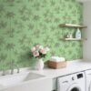 Unyqoos® Tropisch Lichtgroen Zelfklevend Behang met Palmmotief voor Interieurdecoratie