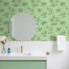 Unyqoos® Tropisch Lichtgroen Zelfklevend Behang met Palmmotief voor Interieurdecoratie