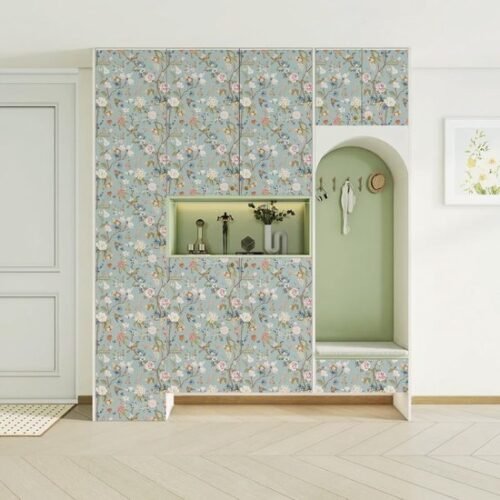 Unyqoos® Decoratieve Zelfklevende Bloemenfolie voor Muren en Meubels, Waterdichte Bescherming 44 cm x 300 cm