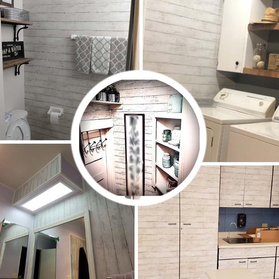 550x550-18640.jpg Unyqoos® Waterdicht zelfklevend vinylbehang met houtmotief voor veelzijdige decoratie