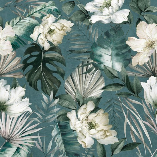 Unyqoos® Zelfklevend bloemenbehang met tropisch patroon voor stijlvolle interieurdecoratie