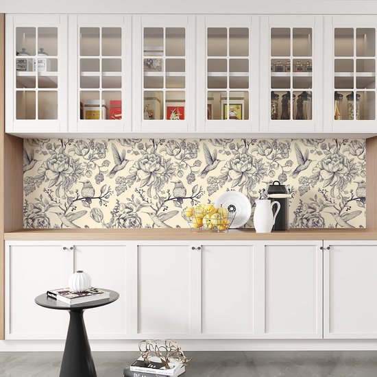 550x550-18673.jpg Unyqoos® Waterdicht bloemenbehang met citroen en vogels voor vintage interieur