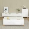 Unyqoos® Zelfklevende Hoogglans Witte Decorfolie voor Meubels en Wanden, 30 x 300 cm