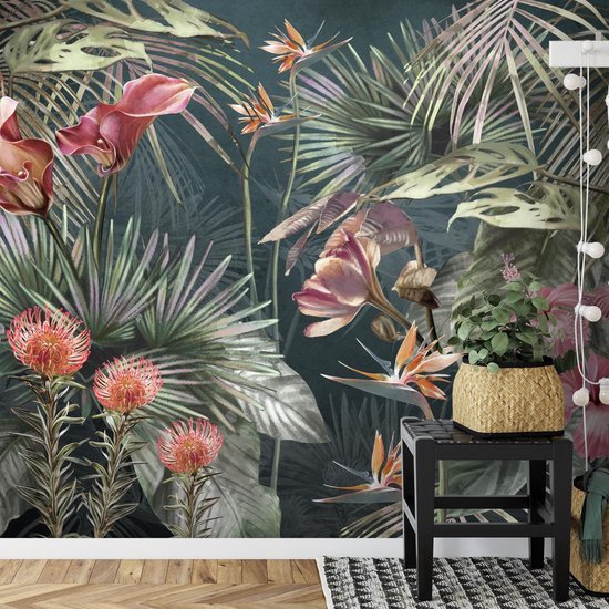 550x550-18697.jpg Unyqoos® Roze modern bloemen fotobehang vlies voor woonkamer en slaapkamer