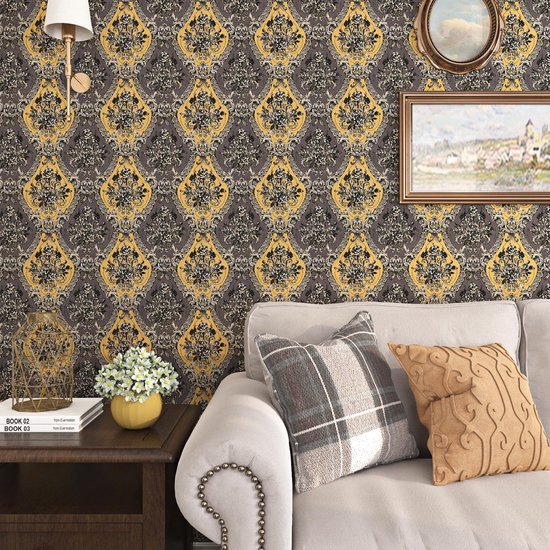 550x550-18714.jpg Unyqoos® Zelfklevend waterdicht behang met barok bloemenpatroon voor interieurdecoratie
