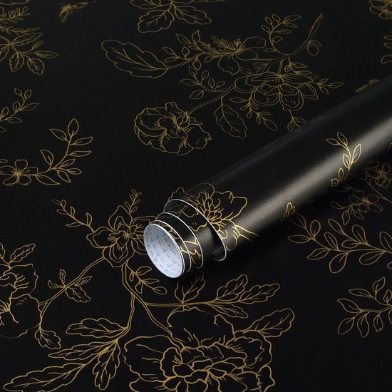 550x550-18719.jpg Unyqoos® Zelfklevend vinyl behang met bloemen en vlinders voor elegante inrichting 44 cm x 10 m