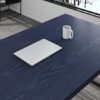 Unyqoos® Blauwe zelfklevende houtlook folie voor meubels en keukens 40 cm x 10 m