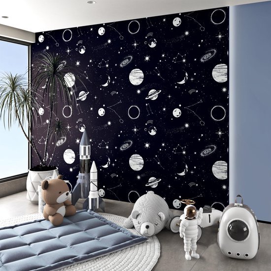 550x550-18761.jpg Unyqoos® Zelfklevend kinderbehang met sterrenhemel en planeten voor meubels en muren