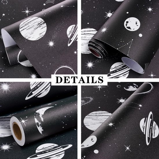 550x550-18765.jpg Unyqoos® Zelfklevend kinderbehang met sterrenhemel en planeten voor meubels en muren