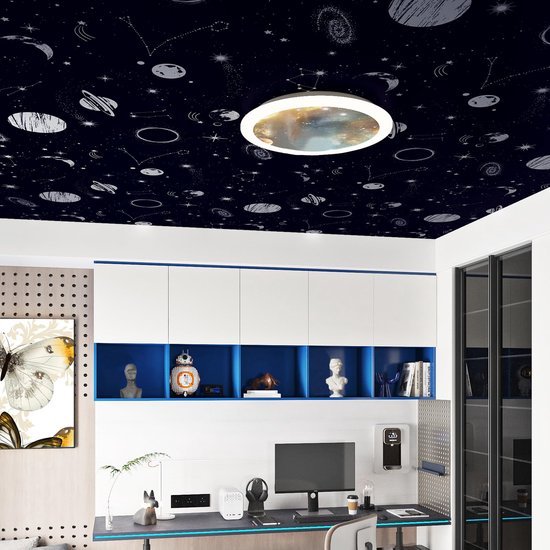 550x550-18766.jpg Unyqoos® Zelfklevend kinderbehang met sterrenhemel en planeten voor meubels en muren