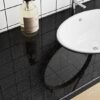 Unyqoos® Glanzende zwarte zelfklevende folie voor meubels en keukenoppervlakken