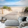 Unyqoos® Modern fotobehang met strand en zee voor woonkamer en slaapkamer