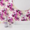 Unyqoos® Zelfklevend paars bloemenbehang met vintage patroon voor veelzijdig gebruik