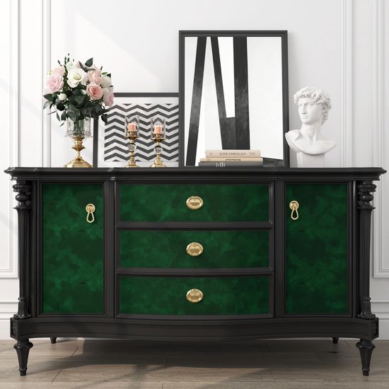 550x550-18887.jpg Unyqoos® Zelfklevende groene fluwelen behangrol voor meubels en muren